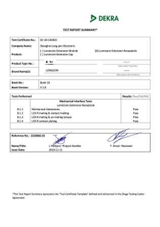 Zhaga Certificate