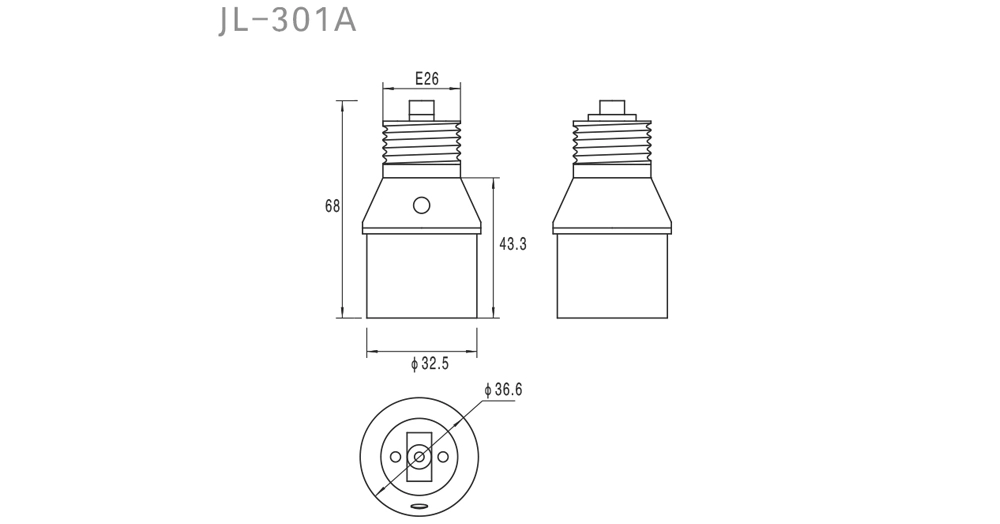 JL-301A E26 Bulb Socket Overview: