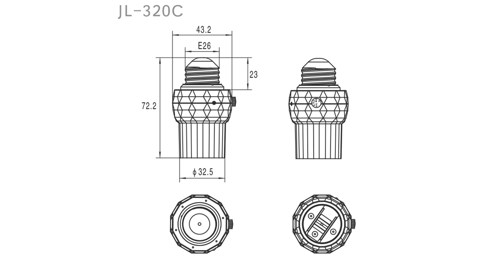 JL-320C E26 Bulb Socket Type Overview: