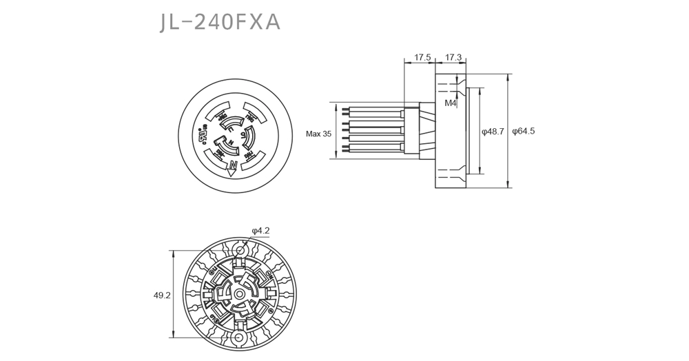 JL-240FXA Built-In 7-Pin NEMA Socket Overview: