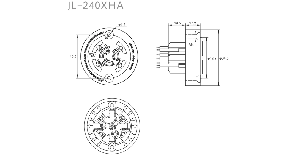 JL-240XHA Built-In 7-Pin NEMA Socket Overview: