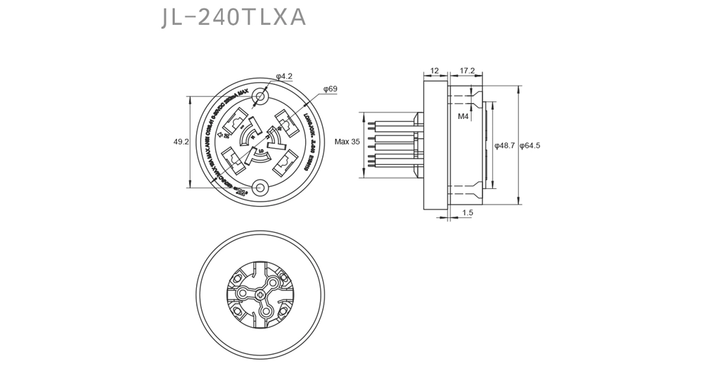 JL-240TLXA Built-In 7-Pin NEMA Socket Overview: