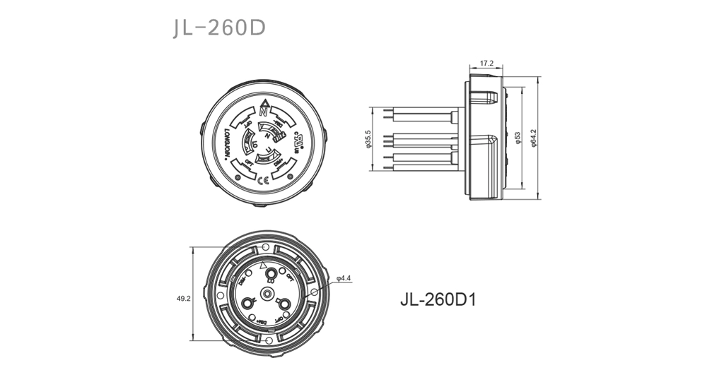JL-260D Built-In 7-Pin NEMA Socket Overview: