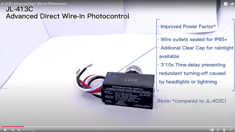 JL-413C Advanced Direct Wire-In Photocontrol
