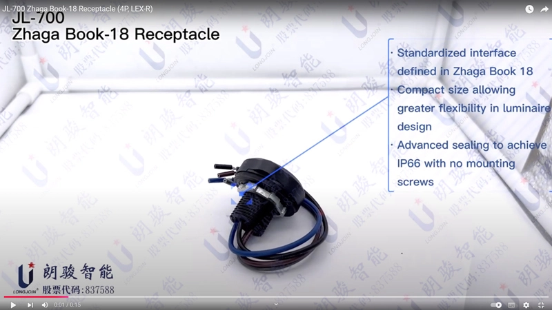 JL-700 Zhaga Book-18 Receptacle (4P, LEX-R)